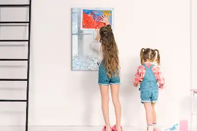 Írható mágneses tábla virág vázlat mintával
