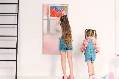 Írható mágneses tábla rózsaszín márvány mintával
