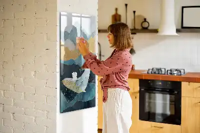 Törölhető tábla márvány bálna mintával