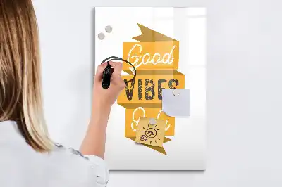 Törölhető tábla csak jó rezgések mintával