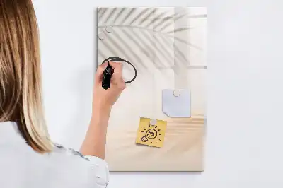 Törölhető tábla pálmalevél árnyéka mintával