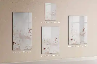 Írható mágneses tábla Pünkösdi rózsák mintával