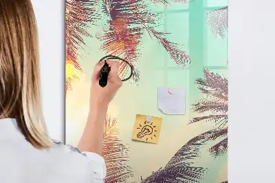 Törölhető tábla trópusi pálma mintával
