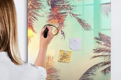 Törölhető tábla trópusi pálma mintával