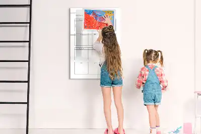 Írható mágneses tábla havi célok mintával