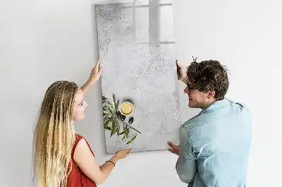 Törölhető tábla beton és olívabogyók mintával