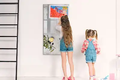 Törölhető tábla beton és olívabogyók mintával