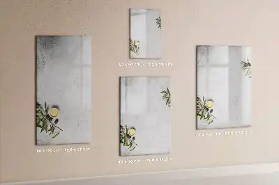 Törölhető tábla beton és olívabogyók mintával