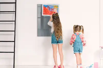 Írható mágneses tábla szürke hullám absztrakció mintával