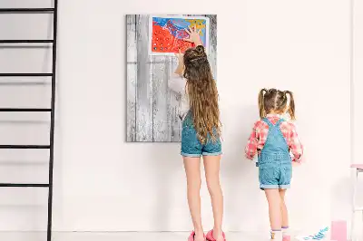 Írható mágneses tábla festett fa kerettel