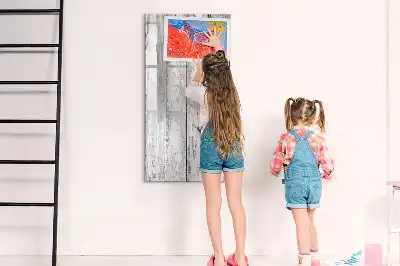 Írható mágneses tábla festett fa kerettel