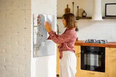 Törölhető tábla csillagok mintával