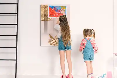 Írható mágneses tábla arany levelek mintával
