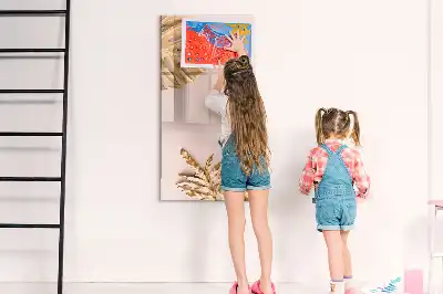 Írható mágneses tábla arany levelek mintával