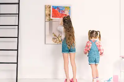 Írható mágneses tábla arany levelek mintával