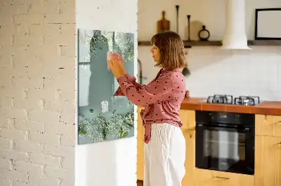 Törölhető tábla fátyolvirágok mintával