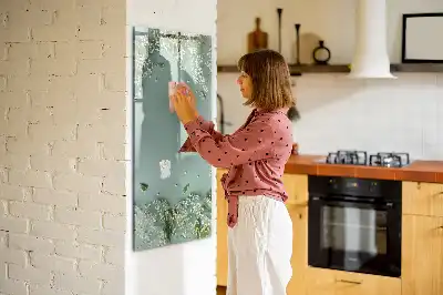 Törölhető tábla fátyolvirágok mintával