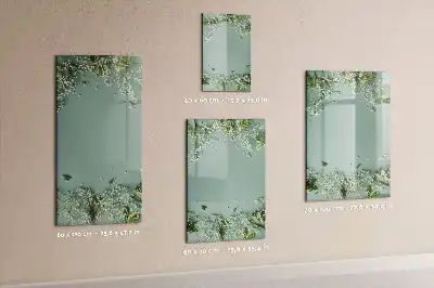 Törölhető tábla fátyolvirágok mintával
