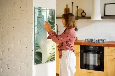 Írható mágneses tábla trópusi monstera mintával