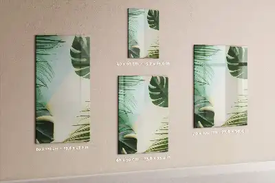 Írható mágneses tábla trópusi monstera mintával