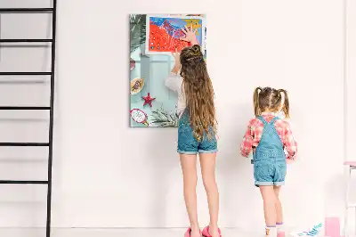 Írható mágneses tábla nyári kompozíció mintával