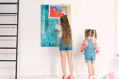 Törölhető tábla tengerpart mintával