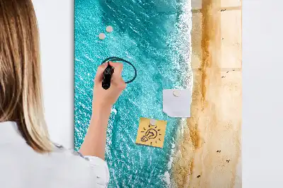 Törölhető tábla tengerpart mintával