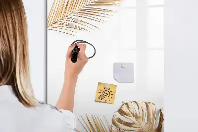 Írható mágneses tábla arany levelek mintával