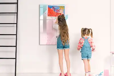 Írható mágneses tábla minta absztrakció mintával