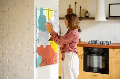 Írható mágneses tábla színes firkák mintával