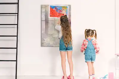 Törölhető tábla festékfoltok mintával