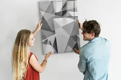 Írható mágneses tábla geometriai absztrakció mintával