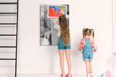 Írható mágneses tábla geometriai absztrakció mintával