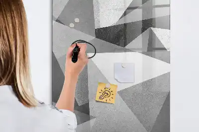 Írható mágneses tábla geometriai absztrakció mintával