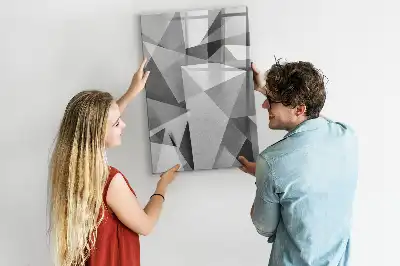 Írható mágneses tábla geometriai absztrakció mintával