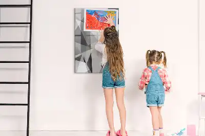 Írható mágneses tábla geometriai absztrakció mintával