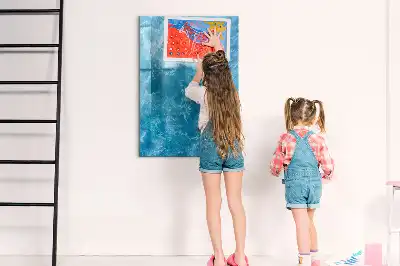 Írható mágneses tábla víz, tenger és óceán mintával