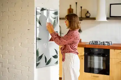 Törölhető tábla zöld levelek mintás kerettel