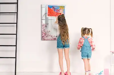 Írható mágneses tábla virágok a fán mintával