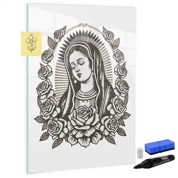 Írható mágneses tábla guadalupe-i Szűzanya mintával