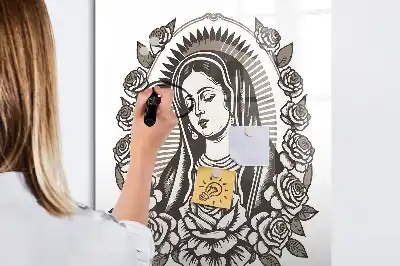 Írható mágneses tábla guadalupe-i Szűzanya mintával