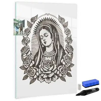 Írható mágneses tábla guadalupe-i Szűzanya mintával