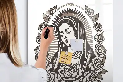 Írható mágneses tábla guadalupe-i Szűzanya mintával