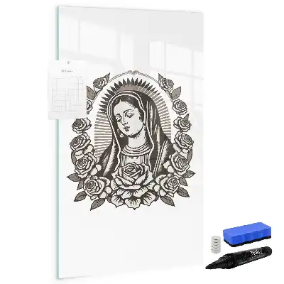 Írható mágneses tábla guadalupe-i Szűzanya mintával