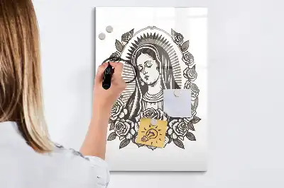 Írható mágneses tábla guadalupe-i Szűzanya mintával