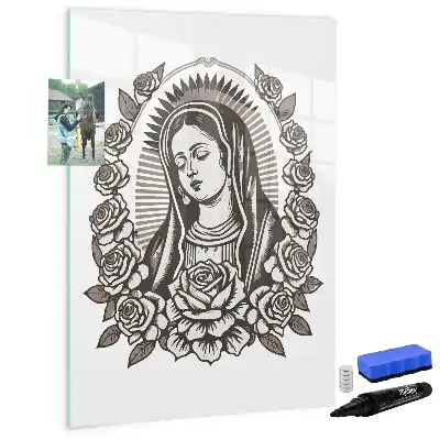 Írható mágneses tábla guadalupe-i Szűzanya mintával