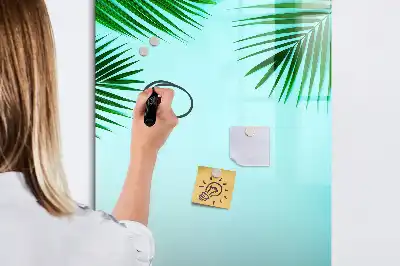 Írható mágneses tábla pálmalevelek mintával