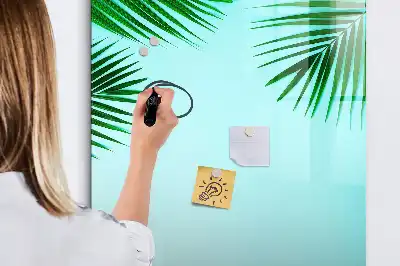 Írható mágneses tábla pálmalevelek mintával