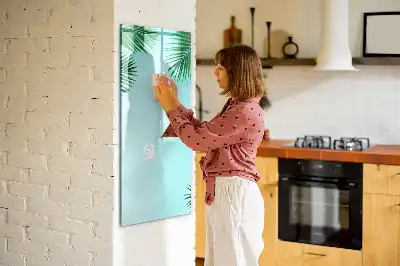Írható mágneses tábla pálmalevelek mintával