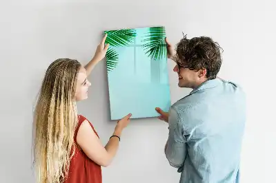 Írható mágneses tábla pálmalevelek mintával